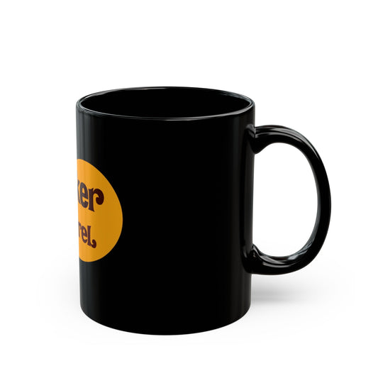 Woker Barrel Black Mug - Stylish Coffee Cup for Coffee Lovers, Modern Gift, Home Office, Fun Beverage Container